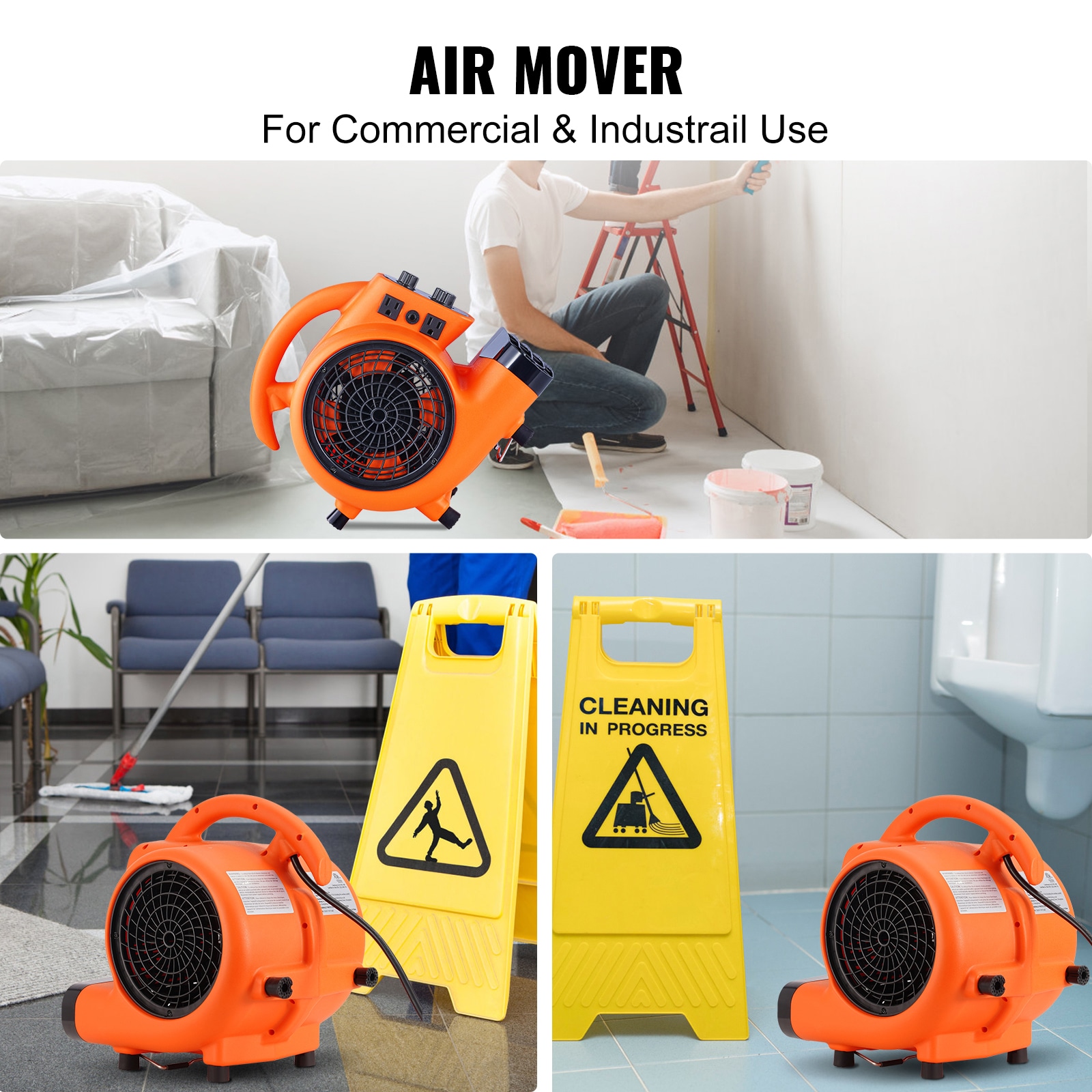 Floor Blower Portable Air Mover For Carpet Drying And Cooling_voghion.com
